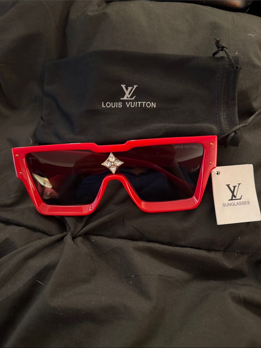 Louis Vuitton Red Rectangular Shield Sunglasses-NO TAG! - Picture 2 of 8